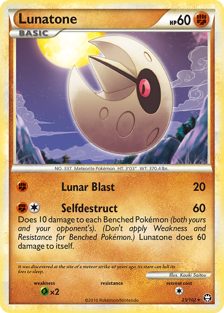 Lunatone (25/102) [HeartGold & SoulSilver: Triumphant] Pokémon