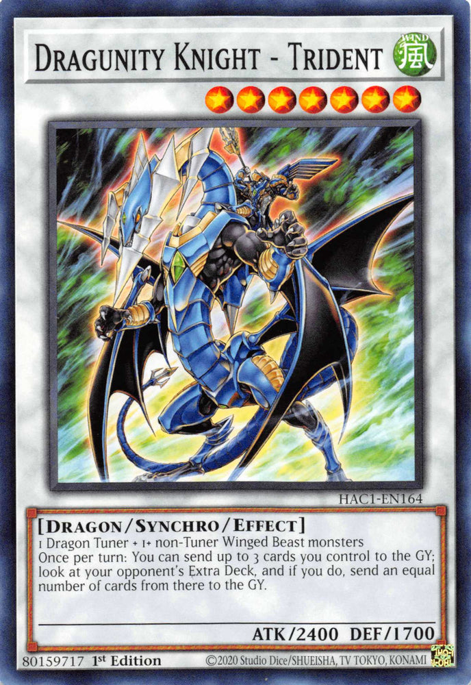Dragunity Knight - Trident [HAC1-EN164] Common Yu-Gi-Oh!