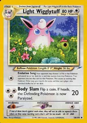 Light Wigglytuff (54/105) [Neo Destiny Unlimited] Pokémon