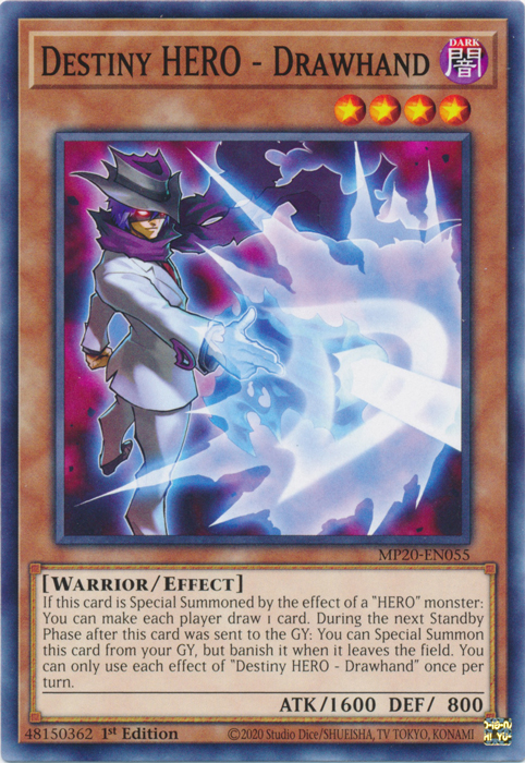 Destiny Hero - Drawhand [MP20-EN055] Common Yu-Gi-Oh!