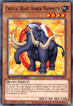 Crystal Beast Amber Mammoth [SGX1-ENF03] Common Yu-Gi-Oh!