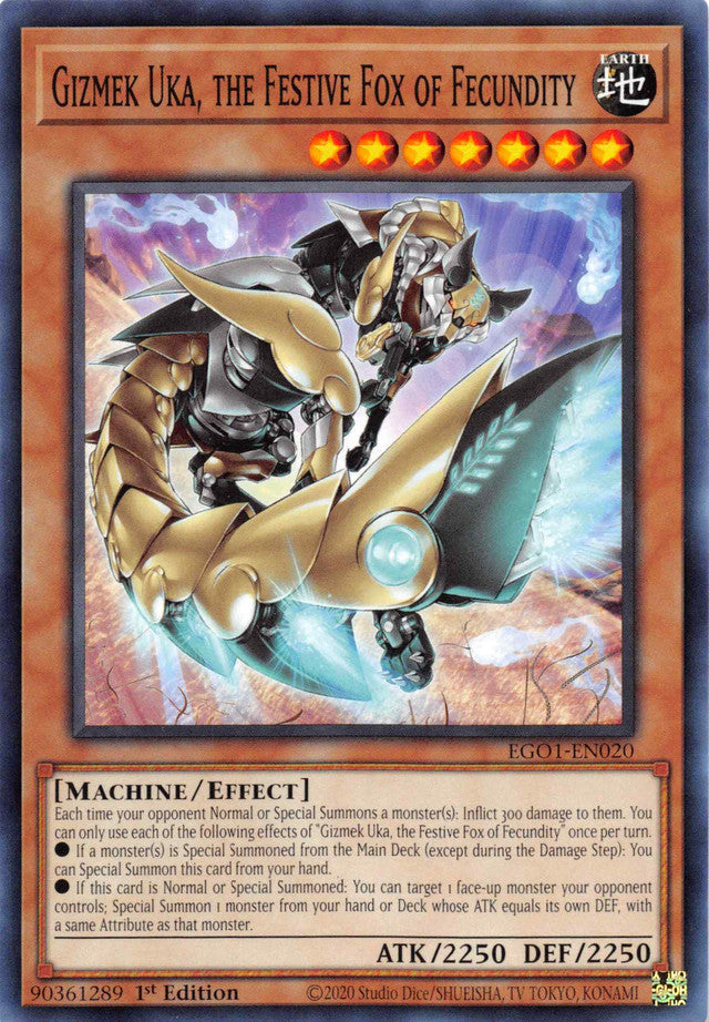 Gizmek Uka, the Festive Fox of Fecundity [EGO1-EN020] Common Yu-Gi-Oh!