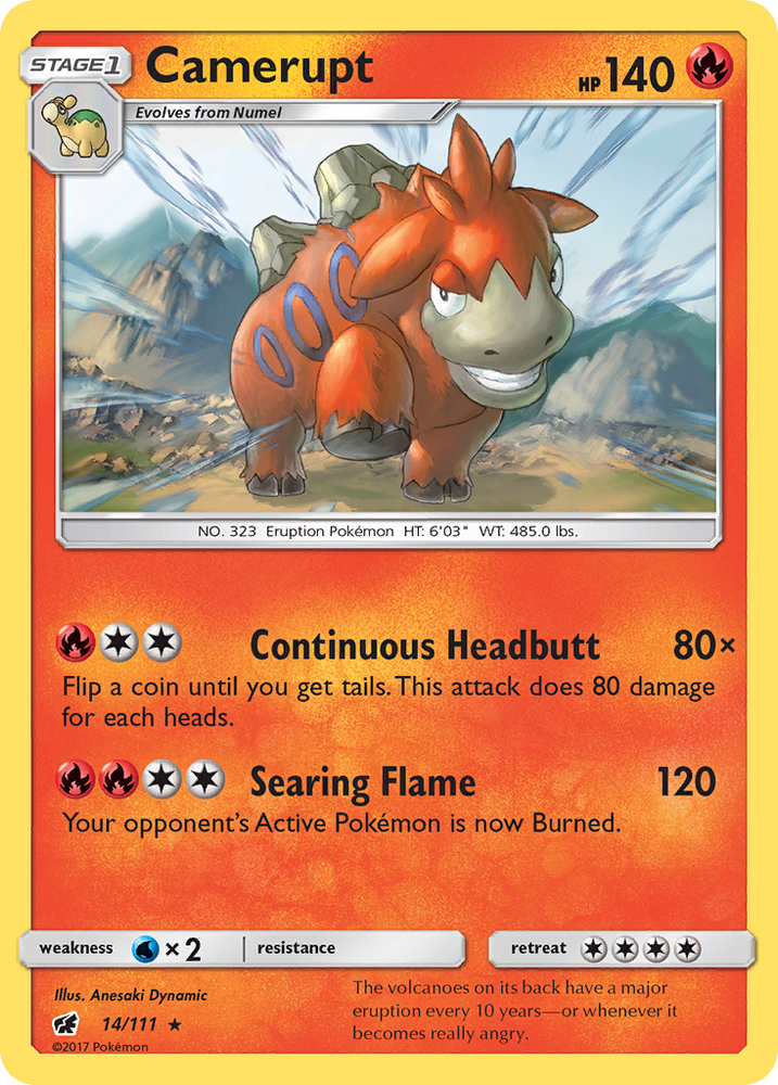 Camerupt (14/111) [Sun & Moon: Crimson Invasion] Pokémon