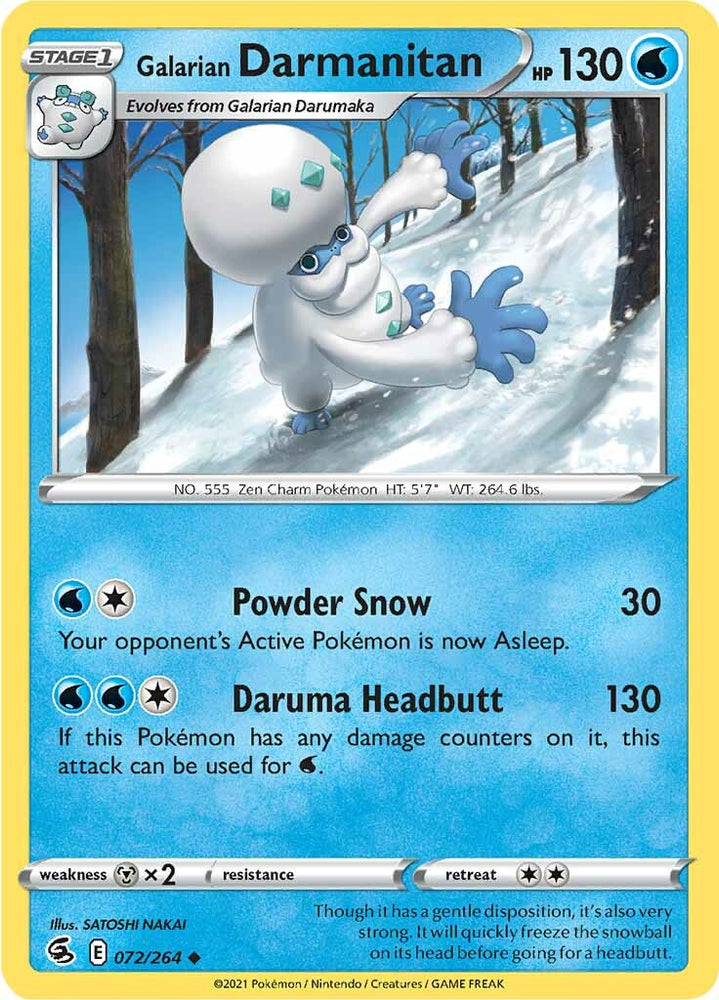 Galarian Darmanitan (072/264) [Sword & Shield: Fusion Strike] Pokémon