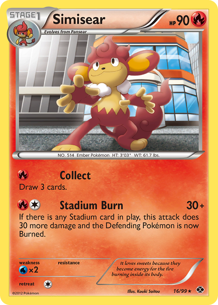 Simisear (16/99) [Black & White: Next Destinies] Pokémon