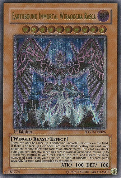 Earthbound Immortal Wiraqocha Rasca [SOVR-EN026] Ultimate Rare Yu-Gi-Oh!