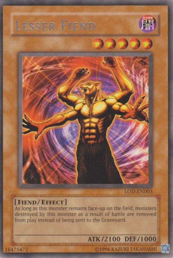 Lesser Fiend [LOD-EN003] Rare Yu-Gi-Oh!