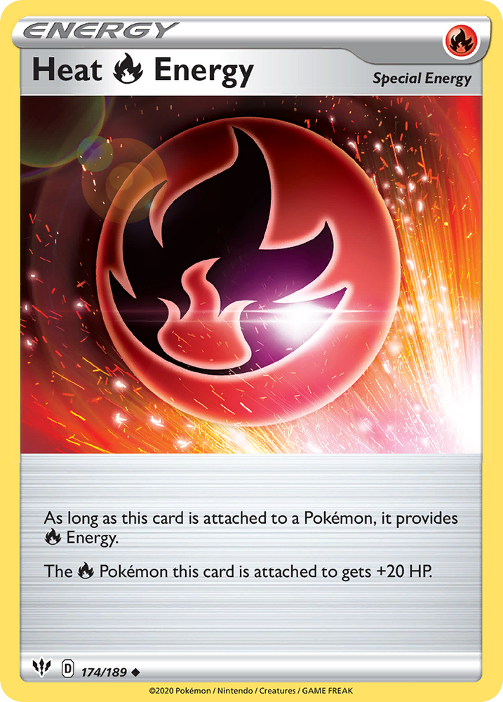Heat Fire Energy (174/189) [Sword & Shield: Darkness Ablaze] Pokémon
