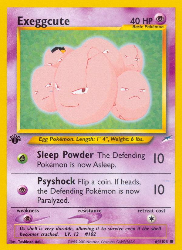 Exeggcute (64/105) [Neo Destiny 1st Edition] Pokémon