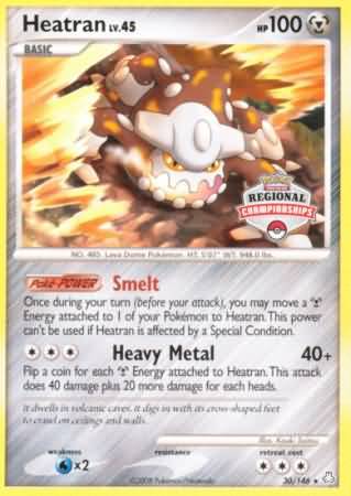 Heatran (30/146) (Regional Championships) [Diamond & Pearl: Legends Awakened] Pokémon