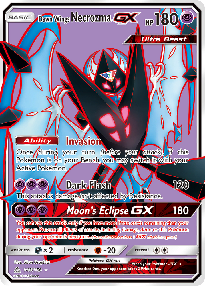 Dawn Wings Necrozma GX (143/156) [Sun & Moon: Ultra Prism] Pokémon