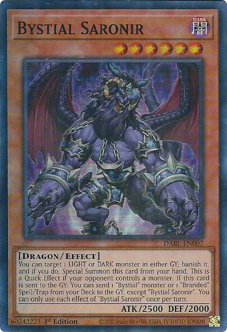 Bystial Saronir [DABL-EN007] Super Rare Yu-Gi-Oh!