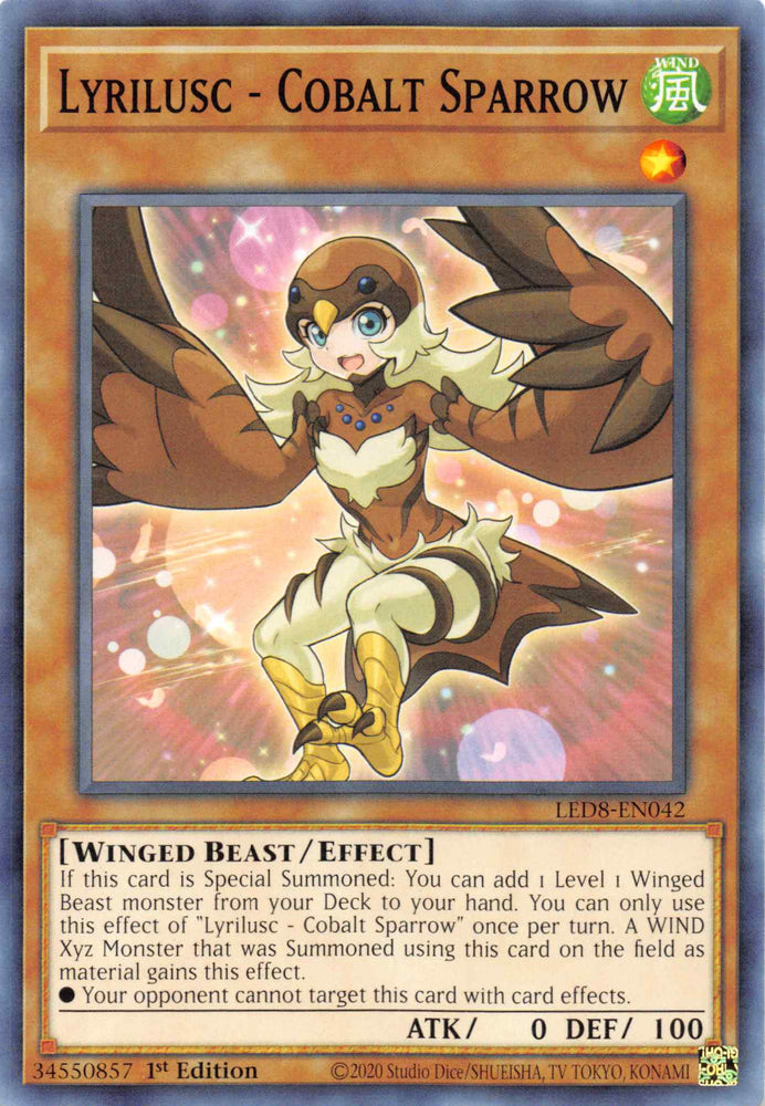 Lyrilusc - Cobalt Sparrow [LED8-EN042] Common Yu-Gi-Oh!