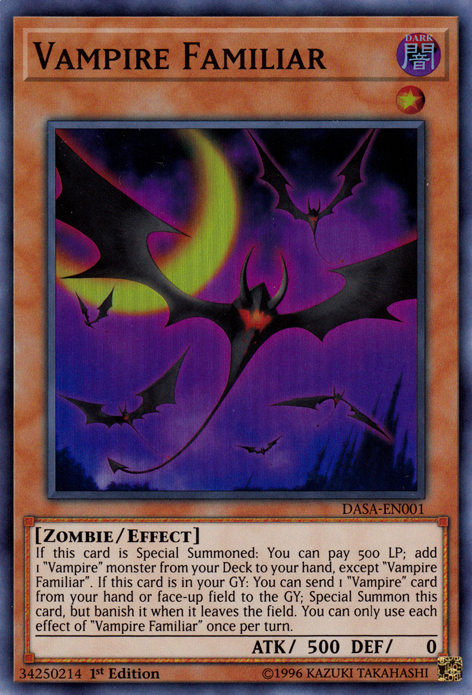 Vampire Familiar [DASA-EN001] Super Rare Yu-Gi-Oh!