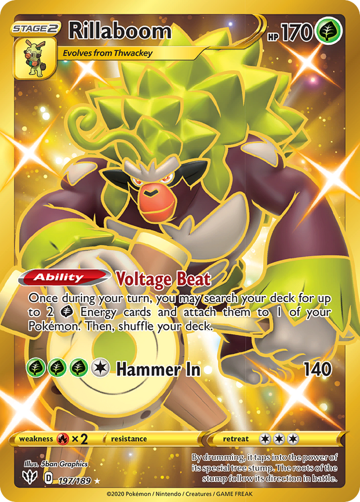 Rillaboom (197/189) [Sword & Shield: Darkness Ablaze] Pokémon