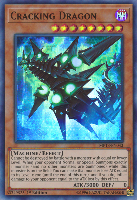 Cracking Dragon [MP18-EN043] Super Rare Yu-Gi-Oh!