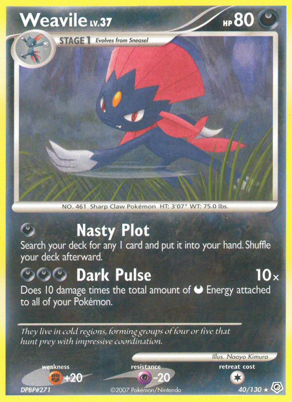Weavile (40/130) [Diamond & Pearl: Base Set] Pokémon