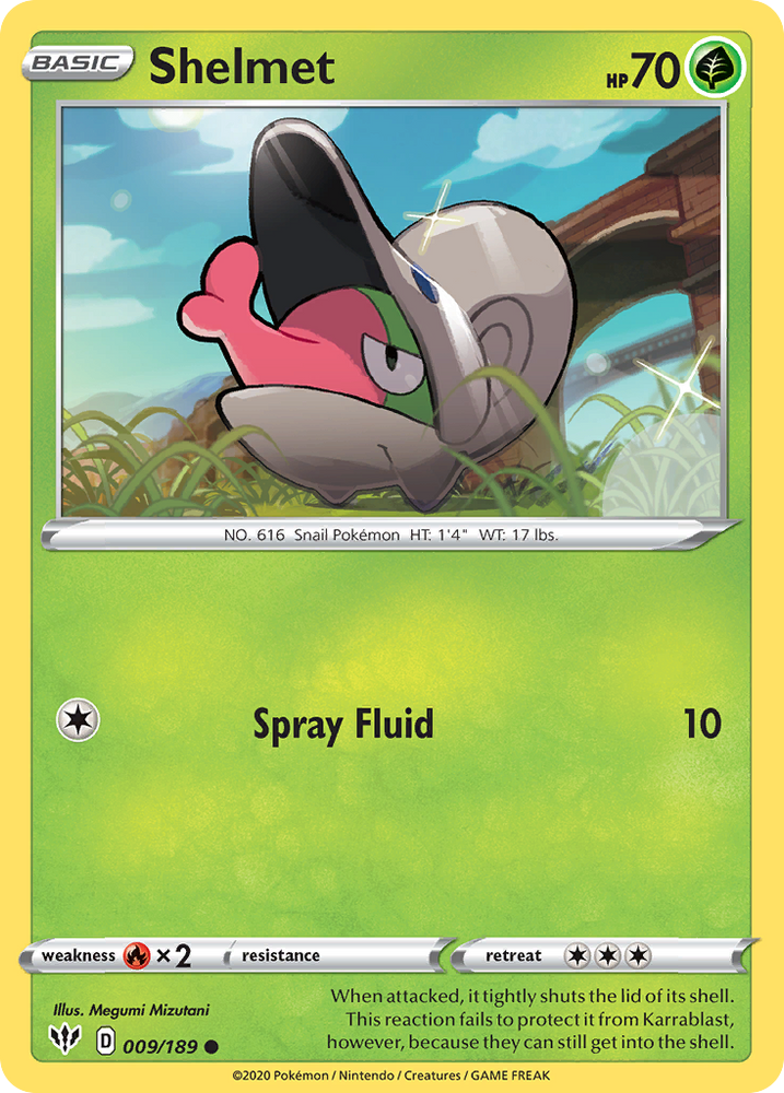 Shelmet (009/189) [Sword & Shield: Darkness Ablaze] Pokémon