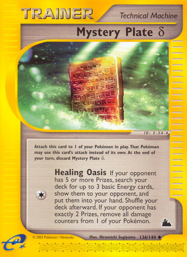 Mystery Plate Delta (136/144) [Skyridge] Pokémon