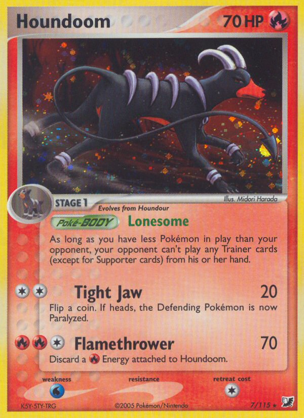 Houndoom (7/115) [EX: Unseen Forces] Pokémon