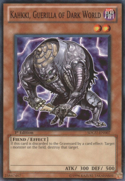 Kahkki, Guerilla of Dark World [SDGU-EN007] Common Yu-Gi-Oh!