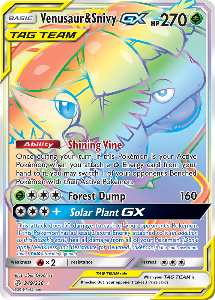 Venusaur & Snivy GX (249/236) [Sun & Moon: Cosmic Eclipse] Pokémon
