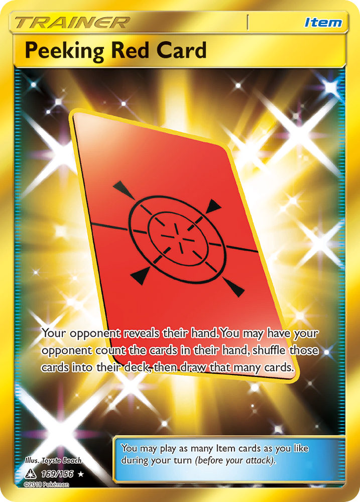 Peeking Red Card (169/156) [Sun & Moon: Ultra Prism] Pokémon