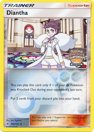 Diantha (105/131) (Regional Championship Promo) [Sun & Moon: Forbidden Light] Pokémon