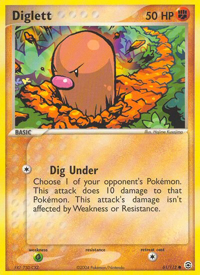 Diglett (61/112) [EX: FireRed & LeafGreen] Pokémon