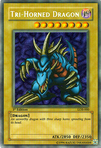 Tri-Horned Dragon [LOB-000] Secret Rare Yu-Gi-Oh!