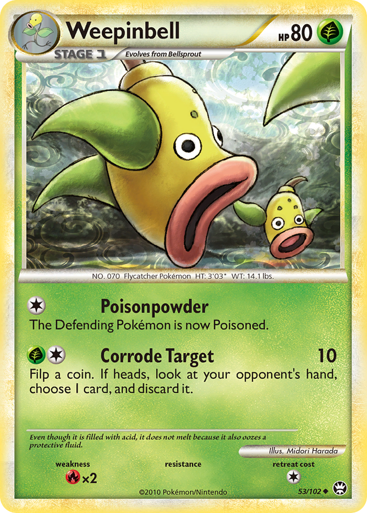 Weepinbell (53/102) [HeartGold & SoulSilver: Triumphant] Pokémon