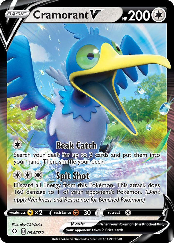 Cramorant V (054/072) [Sword & Shield: Shining Fates] Pokémon