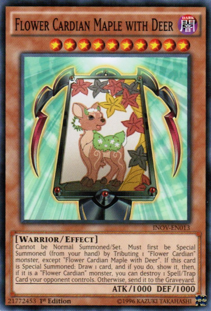 Flower Cardian Maple with Deer [INOV-EN013] Common Yu-Gi-Oh!