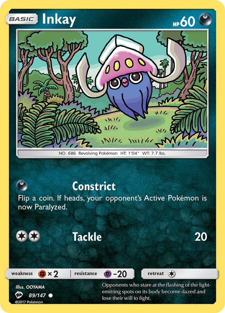 Inkay (89/147) [Sun & Moon: Burning Shadows] Pokémon