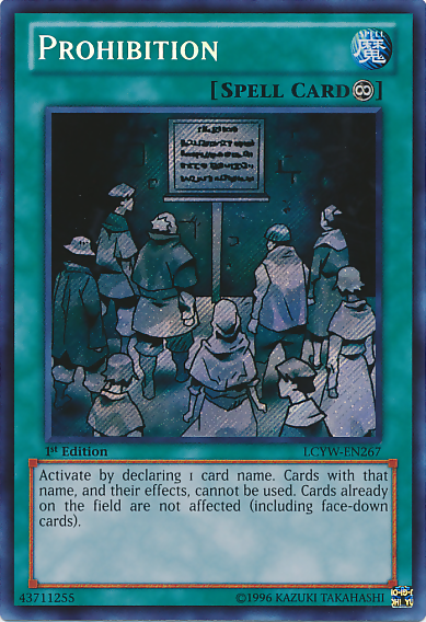 Prohibition [LCYW-EN267] Secret Rare Yu-Gi-Oh!