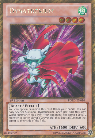 Dynatherium [PGLD-EN014] Gold Secret Rare Yu-Gi-Oh!