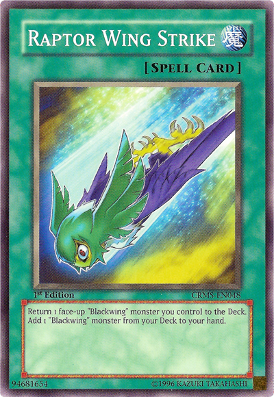 Raptor Wing Strike [CRMS-EN048] Common Yu-Gi-Oh!