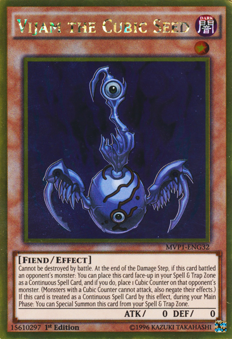 Vijam the Cubic Seed [MVP1-ENG32] Gold Rare Yu-Gi-Oh!