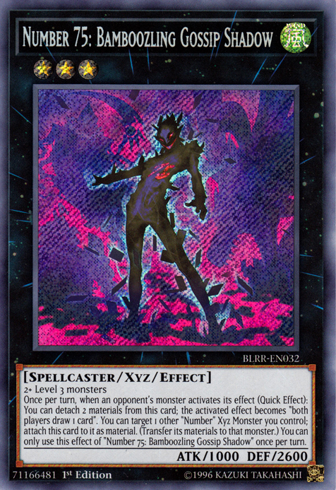 Number 75: Bamboozling Gossip Shadow [BLRR-EN032] Secret Rare Yu-Gi-Oh!