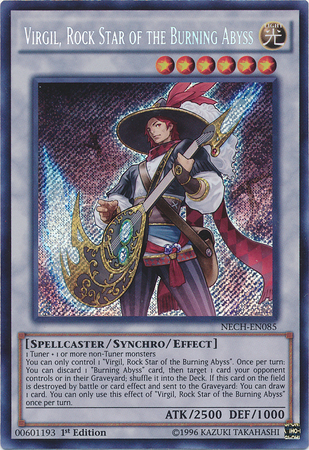 Virgil, Rock Star of the Burning Abyss [NECH-EN085] Secret Rare Yu-Gi-Oh!