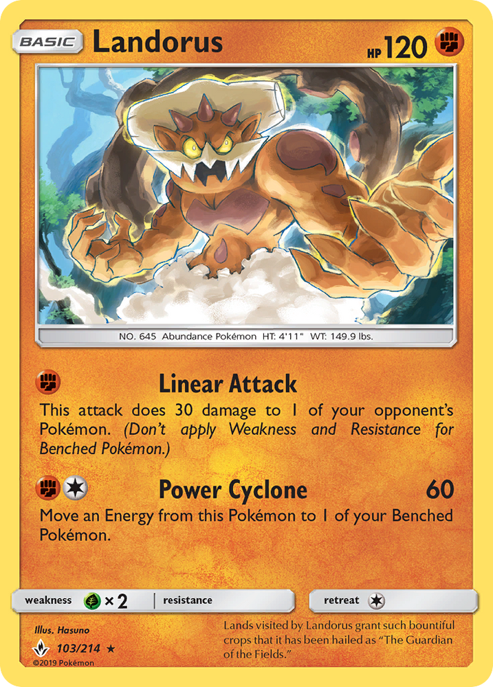 Landorus (103/214) [Sun & Moon: Unbroken Bonds] Pokémon