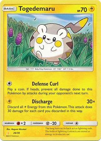 Togedemaru (26/30) [Sun & Moon: Trainer Kit - Alolan Raichu] Pokémon