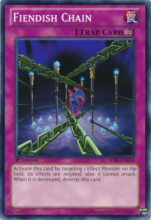 Fiendish Chain [SDBE-EN034] Common Yu-Gi-Oh!