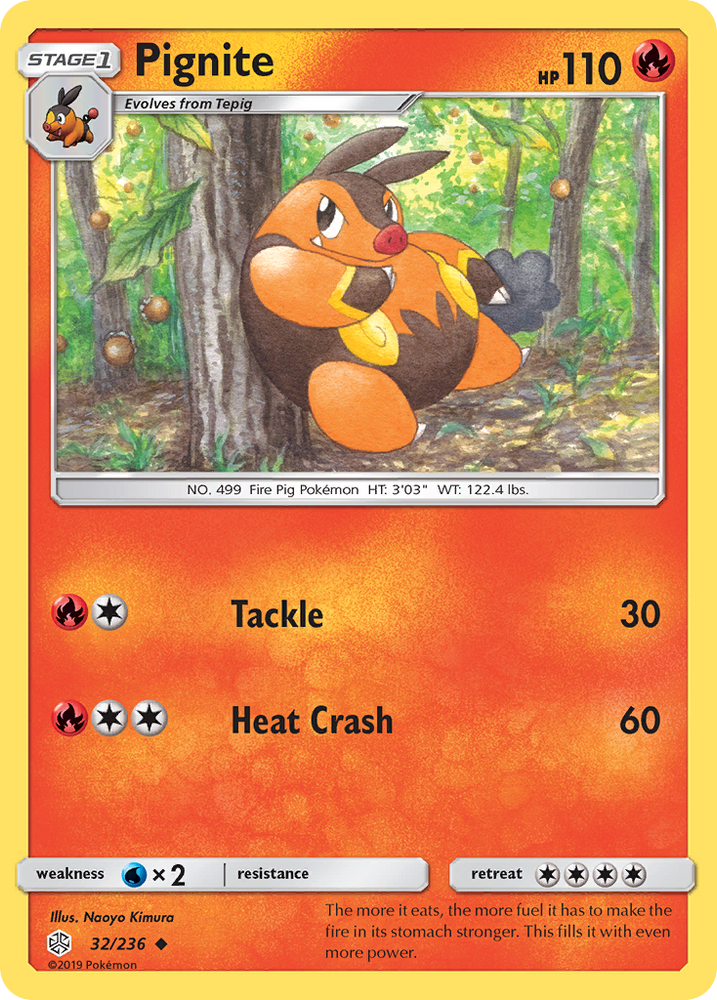 Pignite (32/236) [Sun & Moon: Cosmic Eclipse] Pokémon