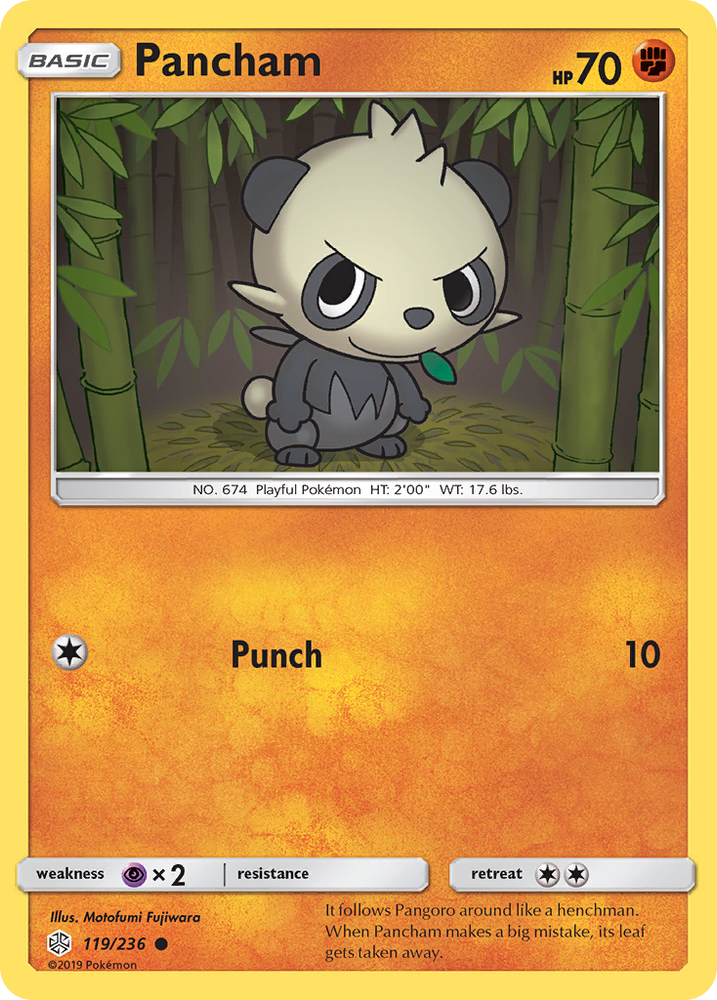 Pancham (119/236) [Sun & Moon: Cosmic Eclipse] Pokémon
