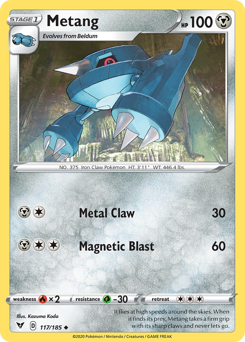 Metang (117/185) [Sword & Shield: Vivid Voltage] Pokémon