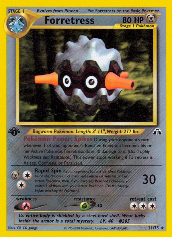 Forretress (21/75) [Neo Discovery 1st Edition] Pokémon