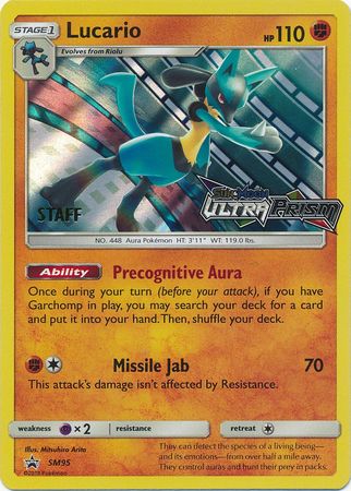 Lucario (SM95) (Staff Prerelease Promo) [Sun & Moon: Black Star Promos] Pokémon