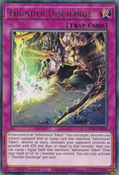 Thunder Discharge [GRCR-EN035] Rare Yu-Gi-Oh!