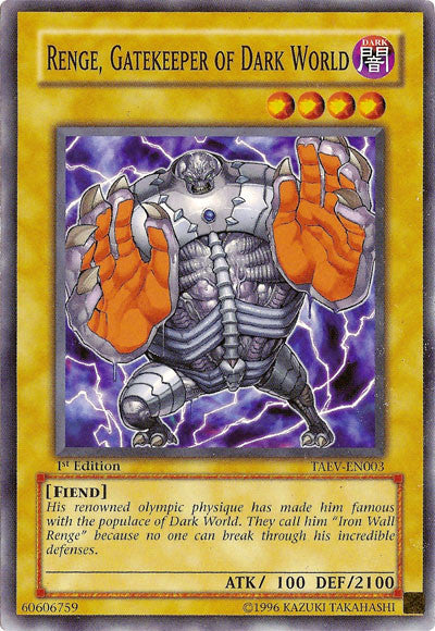 Renge, Gatekeeper of Dark World [TAEV-EN003] Common Yu-Gi-Oh!